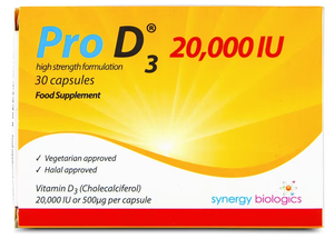Pro D3 20,000IU Weekly Dose 30 Capsules