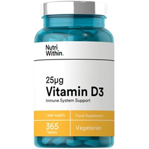 Nuti Within Vitamin D3 365 Capsules (1000iu / 1 Years Supply)