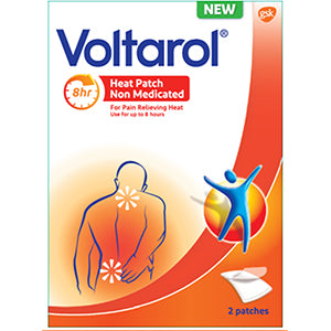 Voltarol Non Medicated Heat Patch Plasters 2 Patches (8 Hours)
