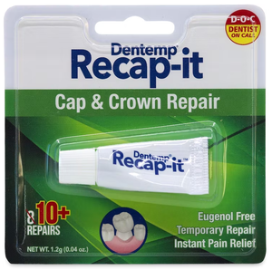 Recapit No Mix Cemen Repair Loose Caps Crowns Emergency Cement Broken Denture 10+Repairs