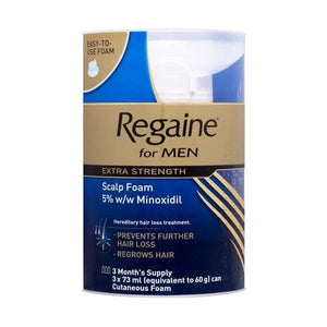 Regaine for Men Extra Strength Scalp Foam - 1 Month's Supply.