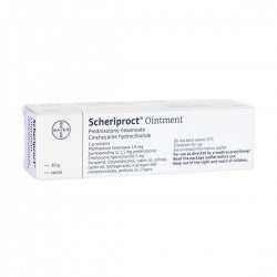Scheriproct Ointment 30g Tube - Treatment for Hemorrhoids
