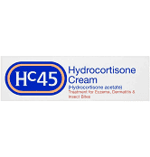 HC45 Hydrocortisone 1% w/w Acetate Cream - 15g