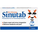 Sinutab Non-Drowsy 15 tablets
