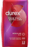 Durex Thin Feel Extra Lubricated Condoms -12 Pack