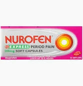 Nurofen Express Period Pain - 16 x 200mg Soft Capsules