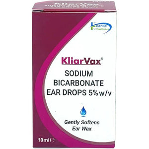 KliarVax Sodium Bicarbonate Ear Drops 5% Gently Softens Ear Drops - 10ml