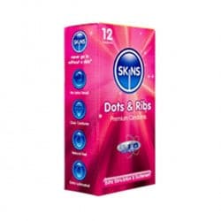 Skins Condoms Dots and Ribs 12 Pack