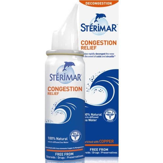 Sterimar Congestion Relief 100 Natural Sea Water Nasal Spray 50ml