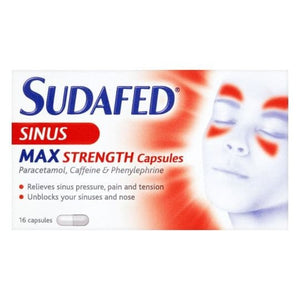 Sudafed Sinus Max Strength Capsules 16s.