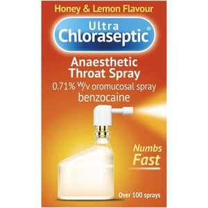 Ultra Chloraseptic Honey & Lemon Flavour Anaesthetic Throat Spray 15ml.