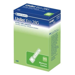 Unilet Eco 28G Ultra-Thin Lancets 100s