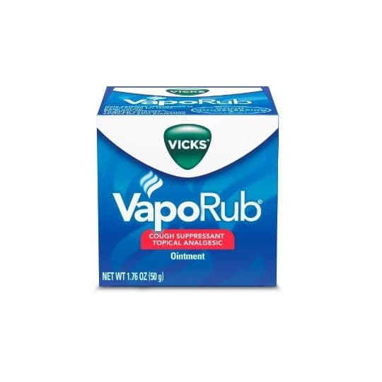 1.76oz (50g) Vicks Vaporub Relief From Headache, Cough, Cold, Flu, Blocked  Nose