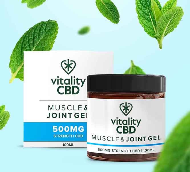 Vitality CBD Muscle & Joint Gel 100ml - 500mg.
