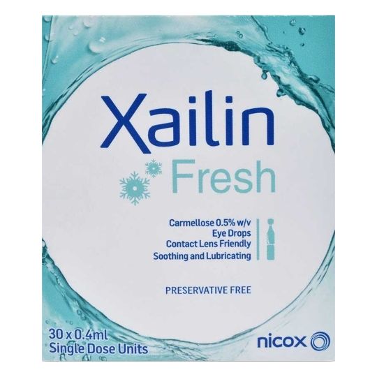 Xailin Fresh Carmellose 0.5% w/v Eye Drops 30x0.4ml.